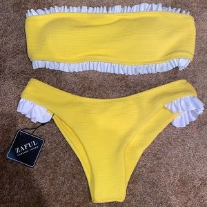 Ruffle Bandeau Bikini Set